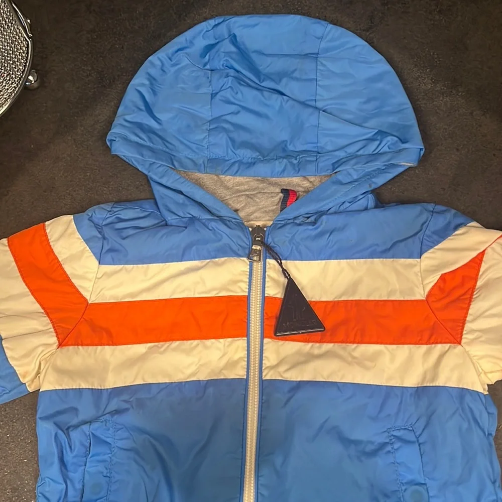baby moncler windbreaker Blue and Orange - Picture 1 of 3